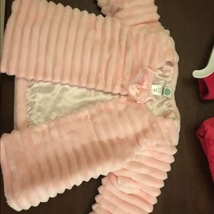 Little Me Pink Fur Coat